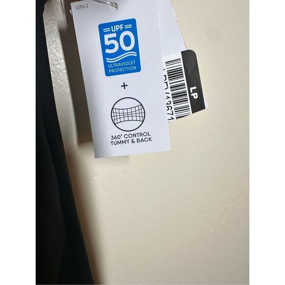 Land Ends Black One Shoulder One Piece Tummy Control Swimsuit Size Large - Picture 3 of 4